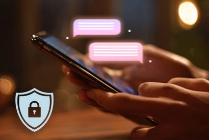 Picture of phone with emergency symbol